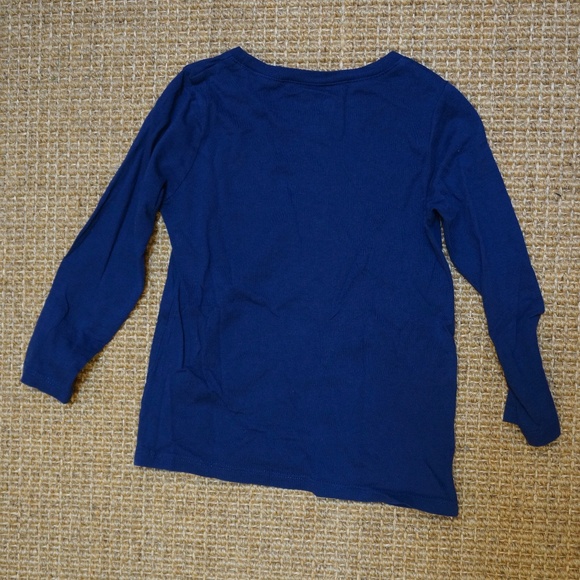 Girls Size 3T OshKosh B'gosh Navy Blue Long Sleeve Shirt - Picture 3 of 3